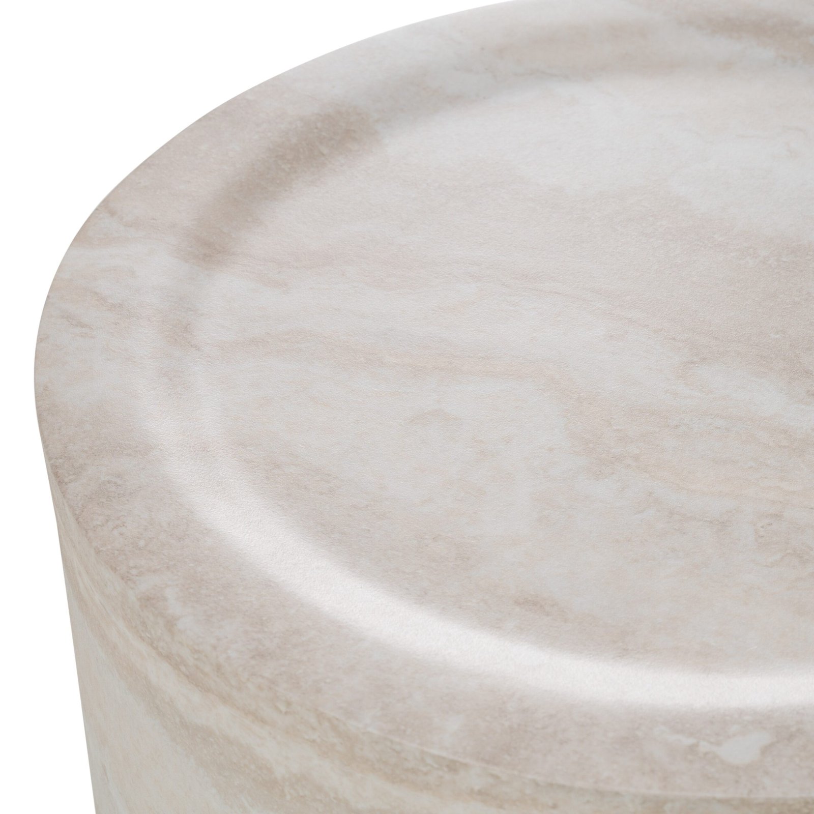 Modrest Cozad - Modern Faux Travertine Round End Table - Image 4