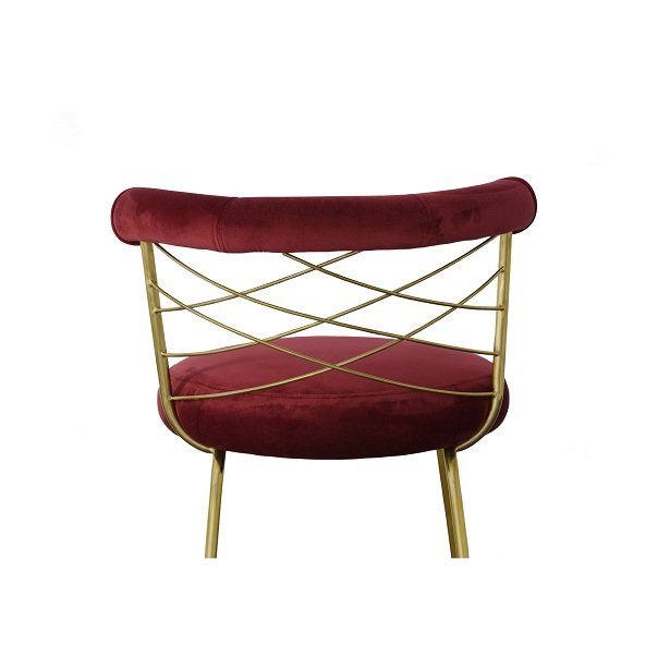 Modrest Dakin - Modern Glam Red & Gold Barstool - Image 5