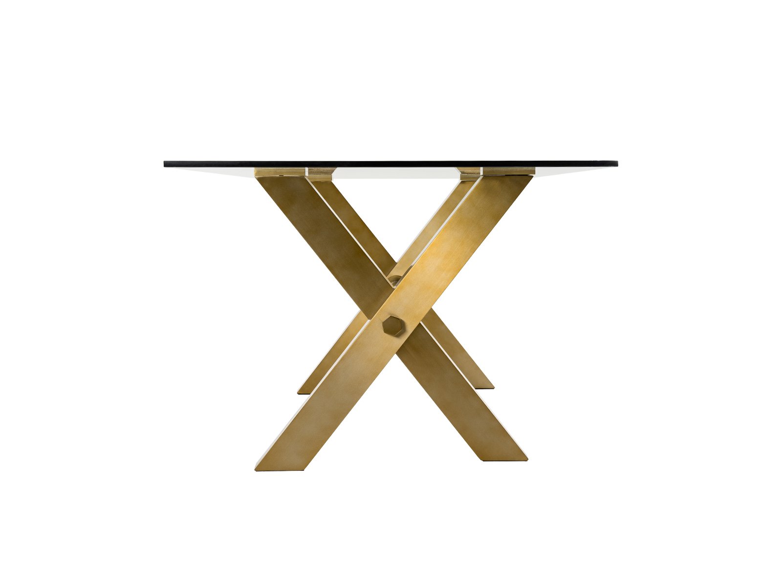 Modrest Dandy - Modern Golden & 15mm Glass Dining Table - Image 5