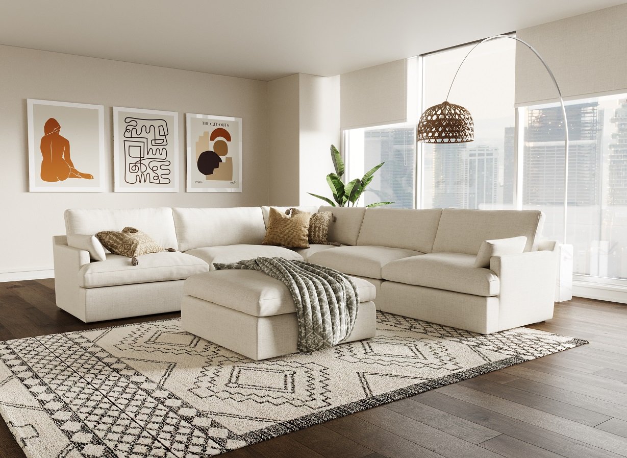 Divani Casa Danica - Modern Beige Sectional Sofa - Image 2