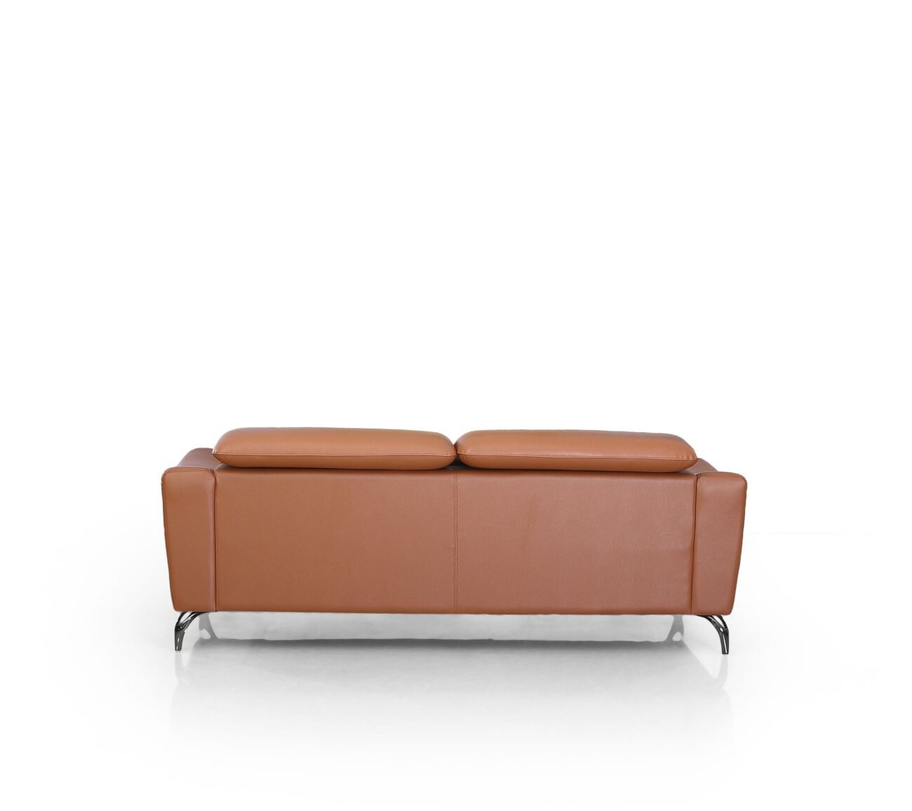 Divani Casa Danis - Modern Cognac Leather Brown Sofa - Image 3