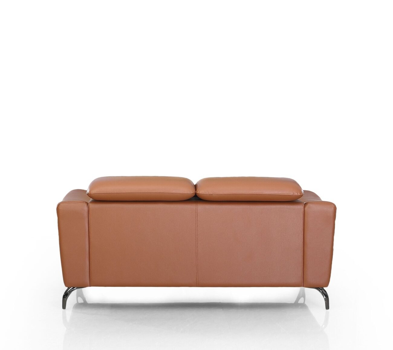 Divani Casa Danis - Modern Cognac Leather Brown Loveseat - Image 3