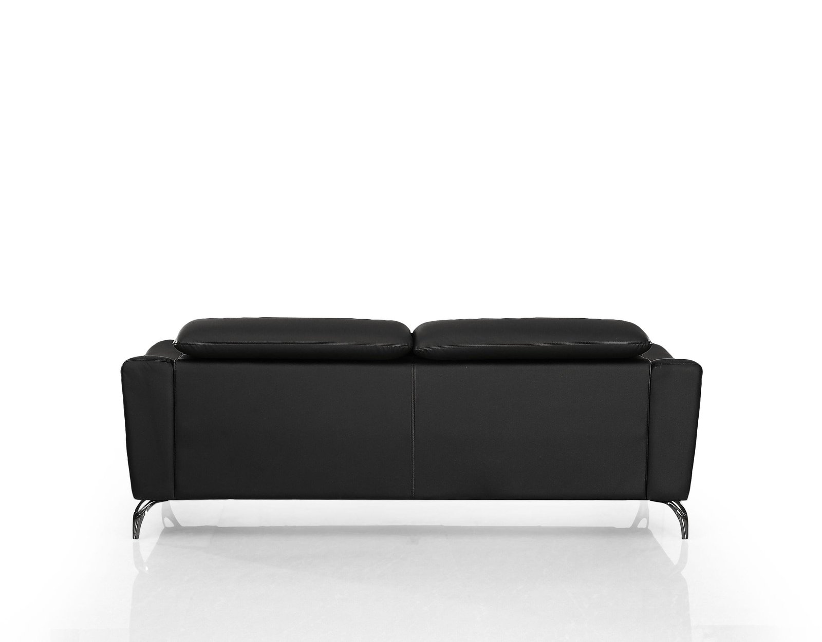 Divani Casa Danis - Modern Black Leather Sofa - Image 2