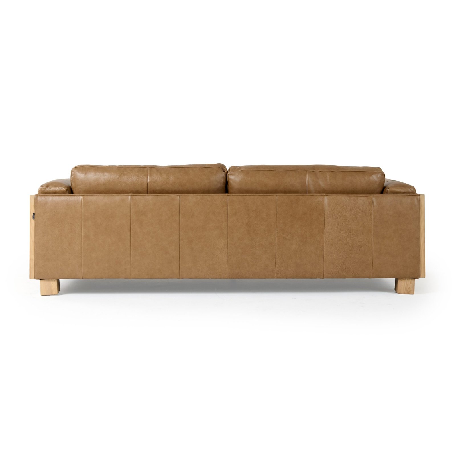 Divani Casa Danson - Modern Tan Leather + Wicker Sofa - Image 3