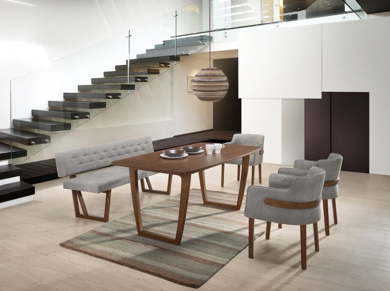 Modrest Jordan Modern Walnut Dining Table - Image 2