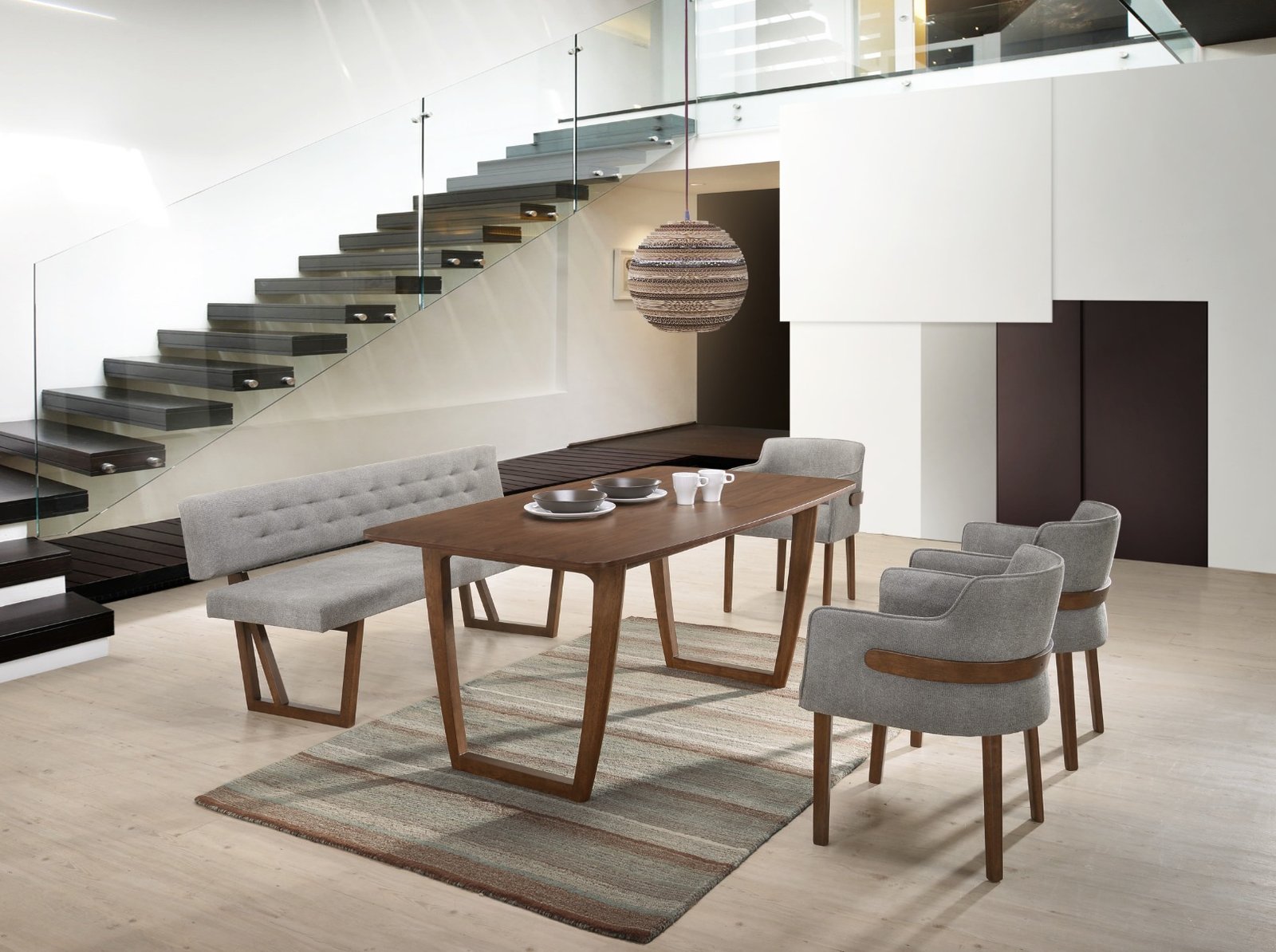 Modrest Jordan Modern Walnut Dining Table - Image 2
