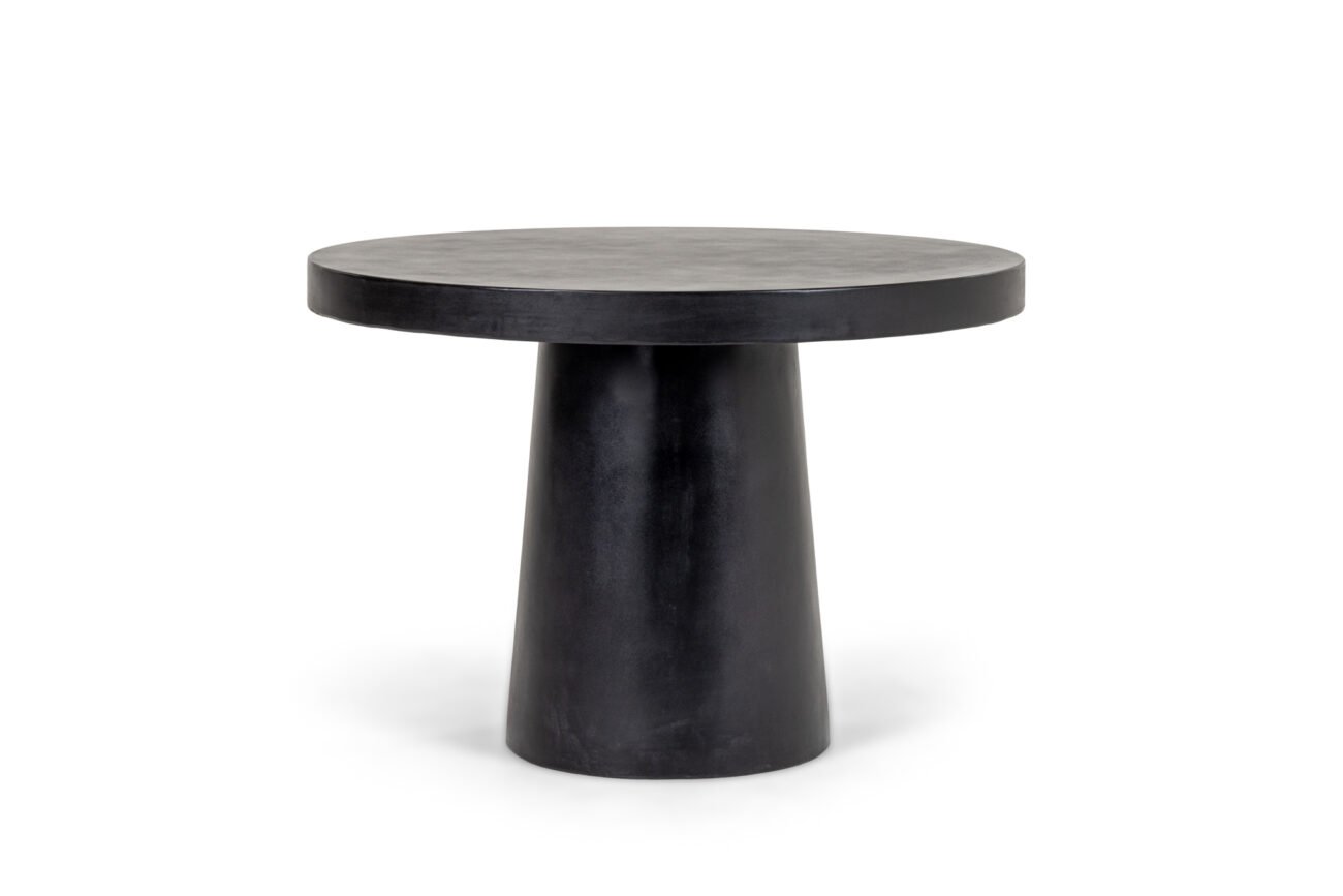 Modrest Desoto - Modern Black Concrete Round Dining Table - Image 2