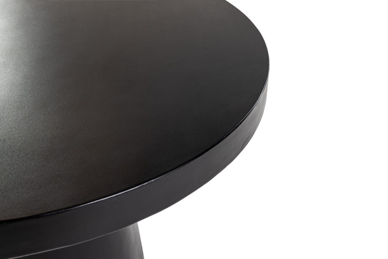 Modrest Desoto - Modern Black Concrete Round Dining Table - Image 3