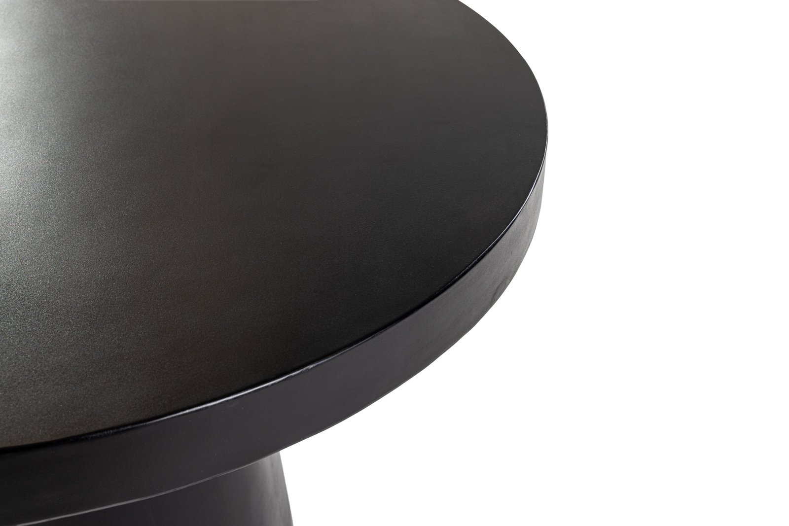 Modrest Desoto - Modern Black Concrete Round Dining Table - Image 3