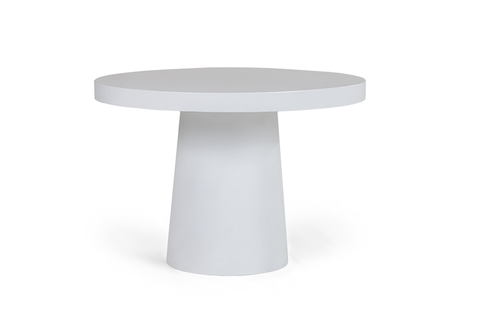 Modrest Desoto - Modern White Concrete Round Dining Table - Image 2