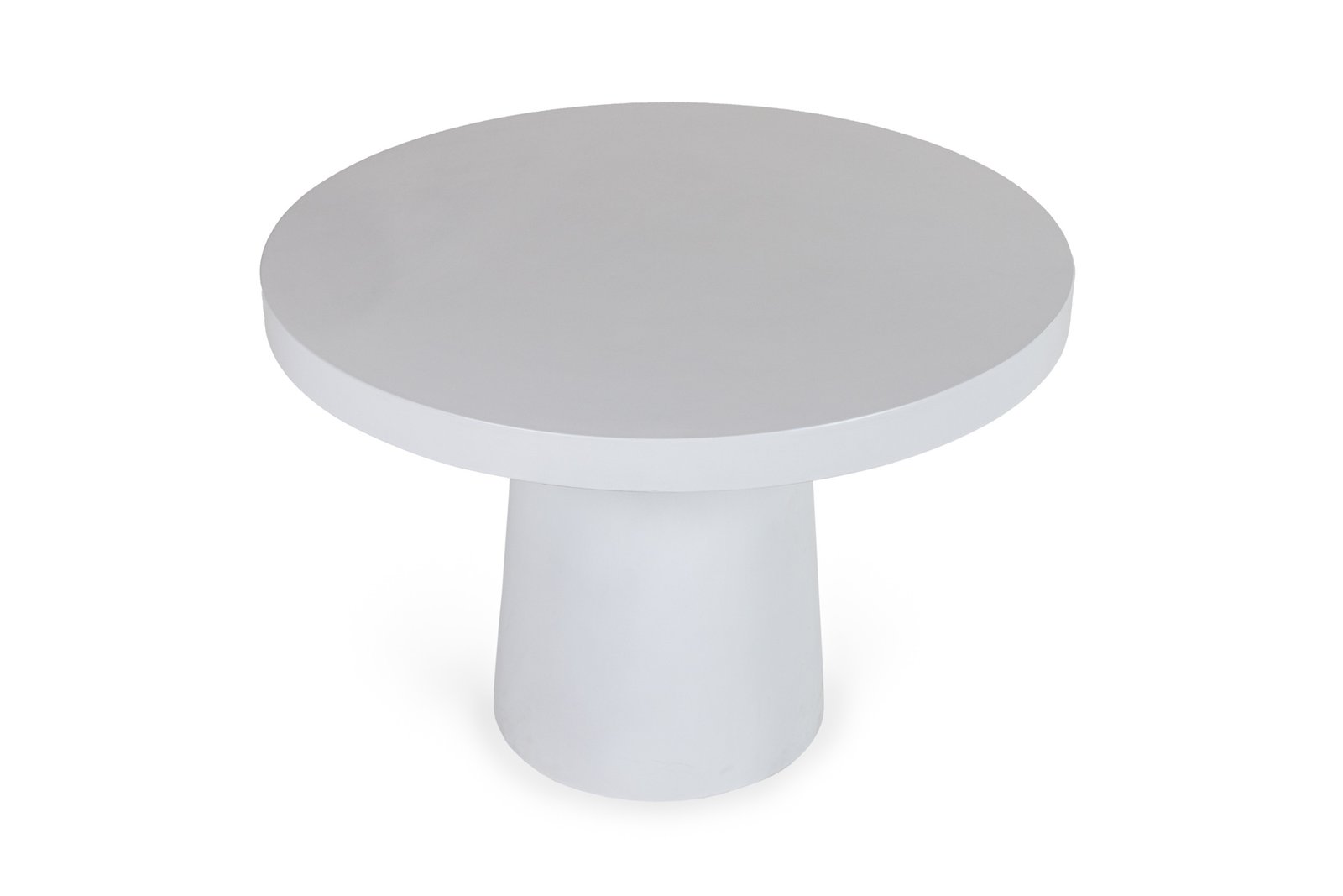 Modrest Desoto - Modern White Concrete Round Dining Table - Image 3