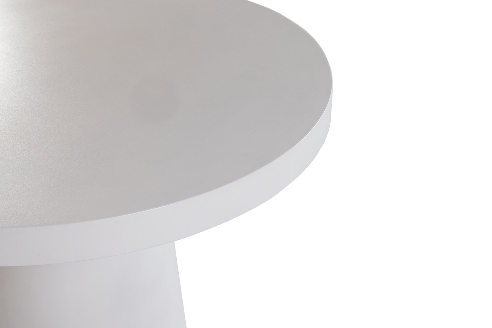 Modrest Desoto - Modern White Concrete Round Dining Table - Image 4