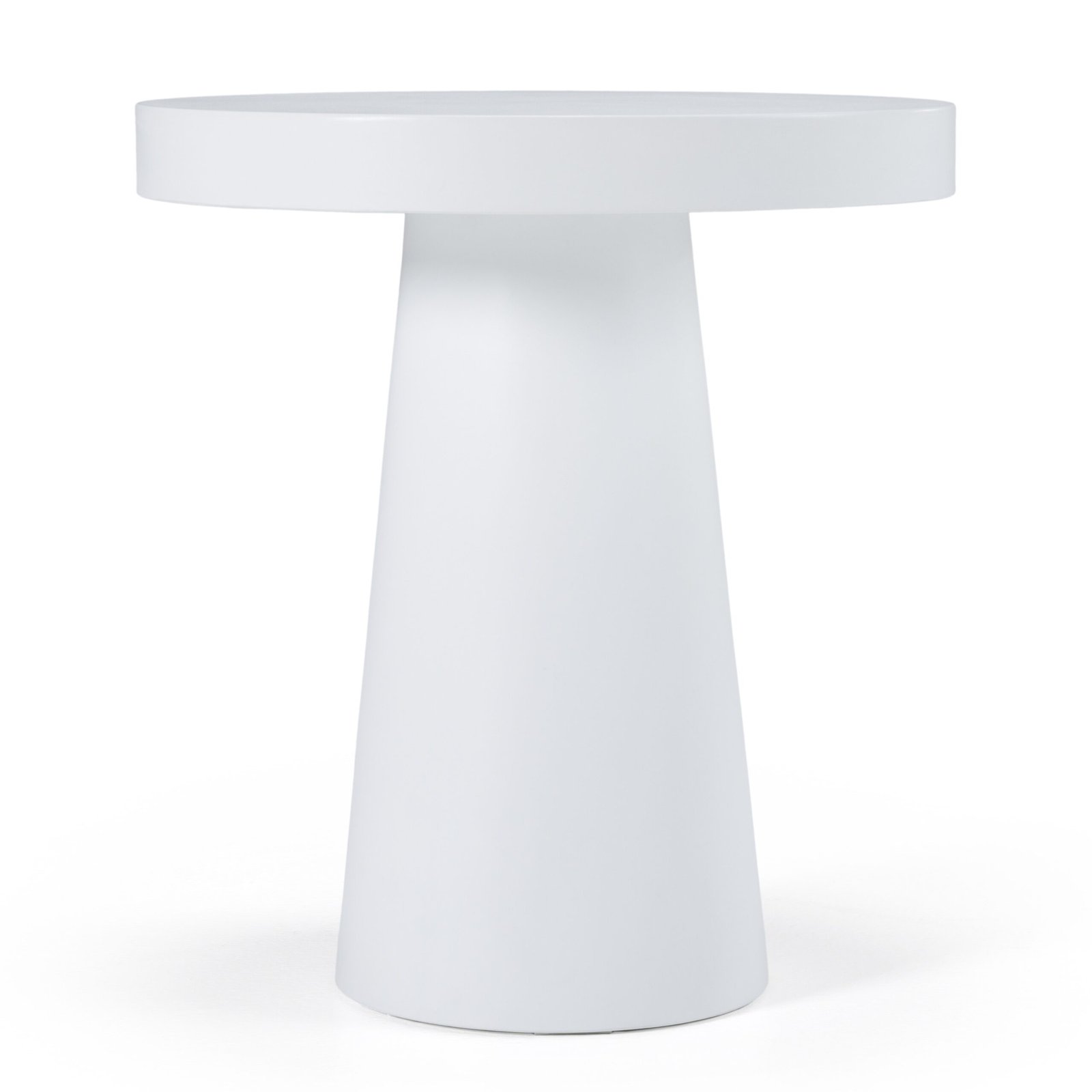 Modrest Desoto - Modern White Concrete Round End Table - Image 2
