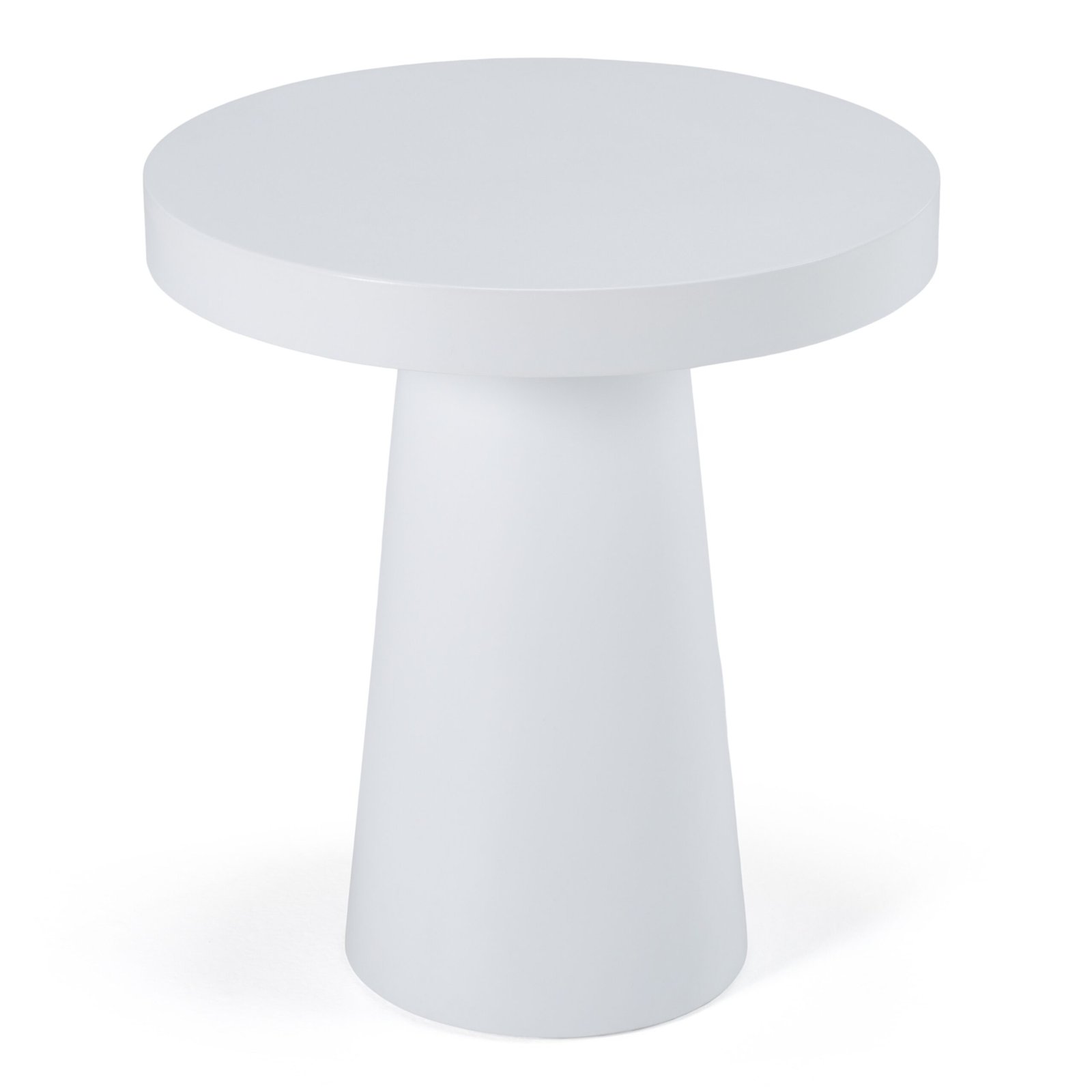 Modrest Desoto - Modern White Concrete Round End Table - Image 3
