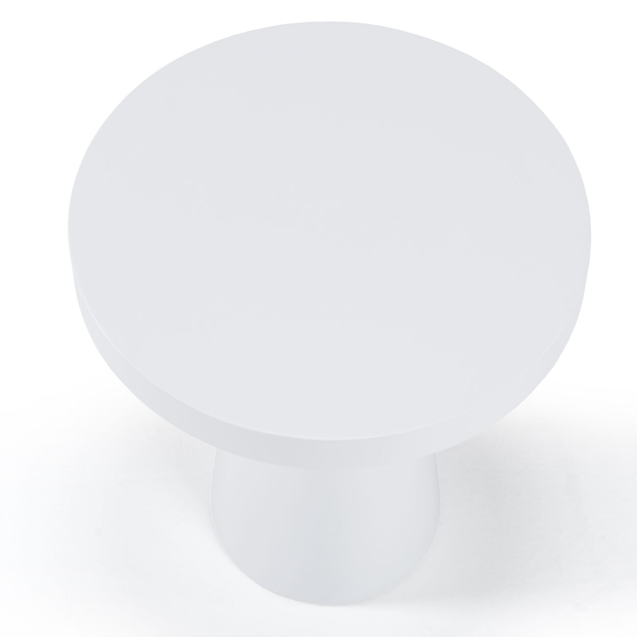 Modrest Desoto - Modern White Concrete Round End Table - Image 4