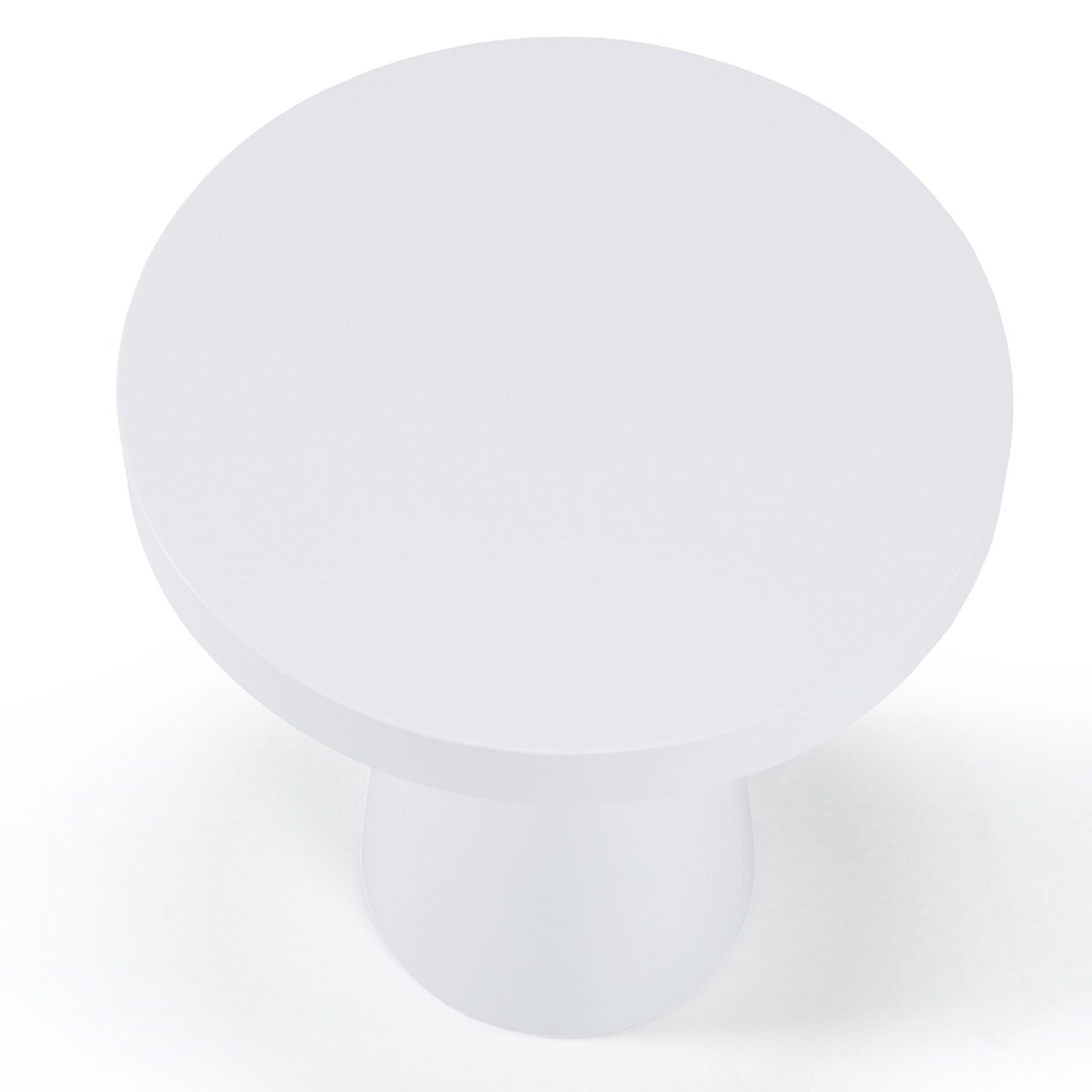 Modrest Desoto - Modern White Concrete Round End Table - Image 4
