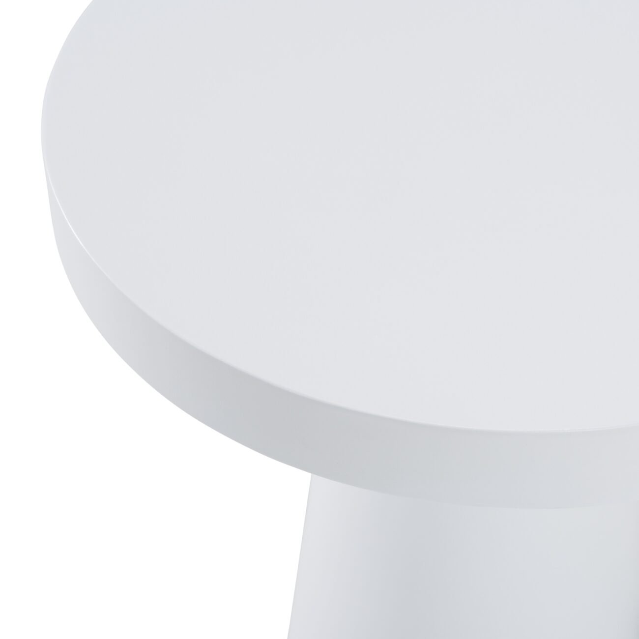 Modrest Desoto - Modern White Concrete Round End Table - Image 5