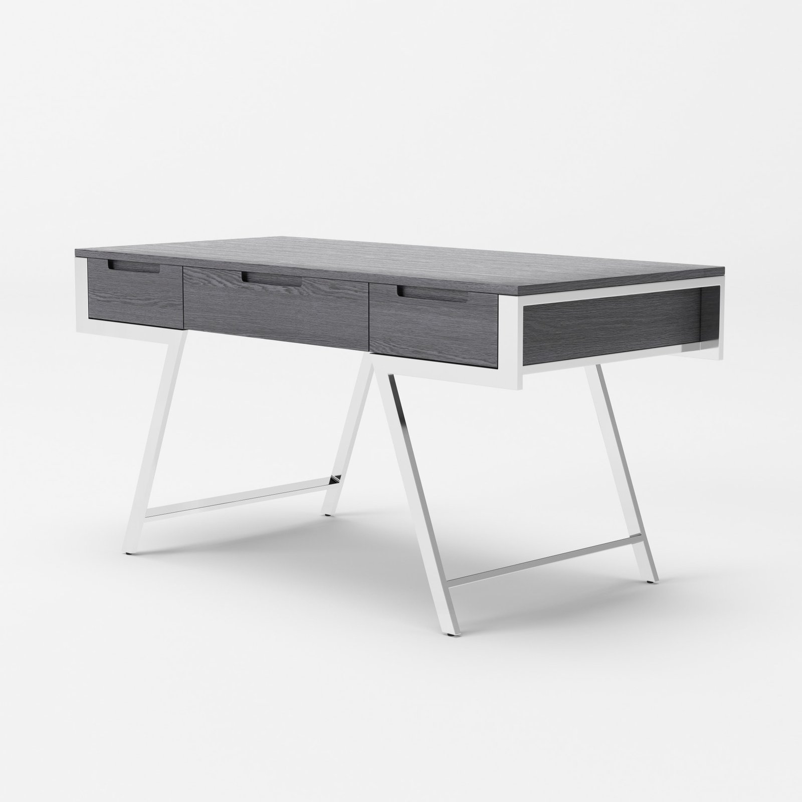 Modrest Dessart - Modern Elm Grey Office Desk - Image 3