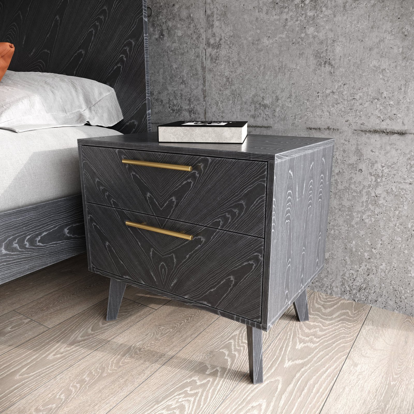 Modrest Diana - Queen Modern Grey Ash Bedroom Set - Image 5