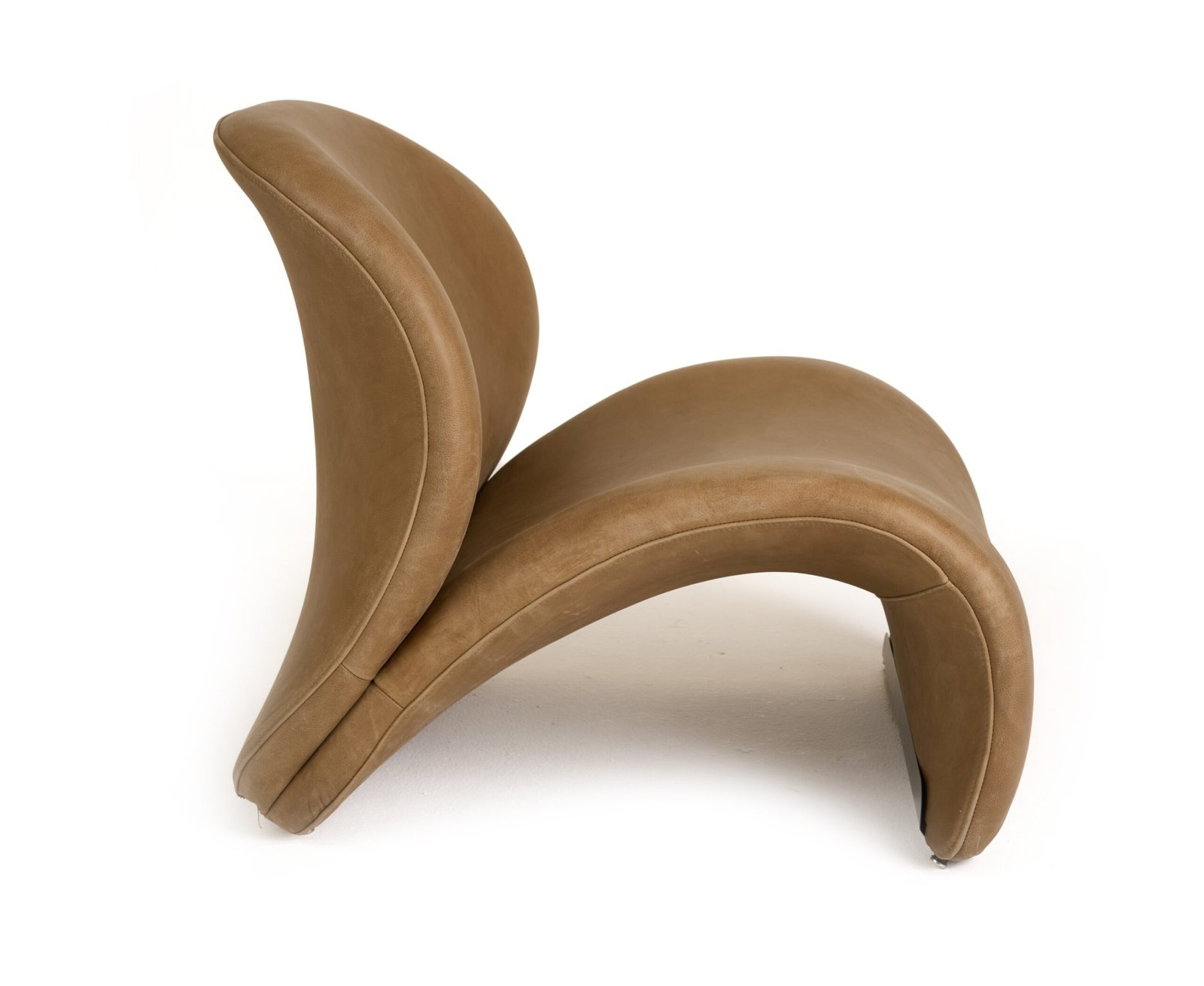 Modrest Donovan - Modern Brown Leather Accent Chair - Image 2