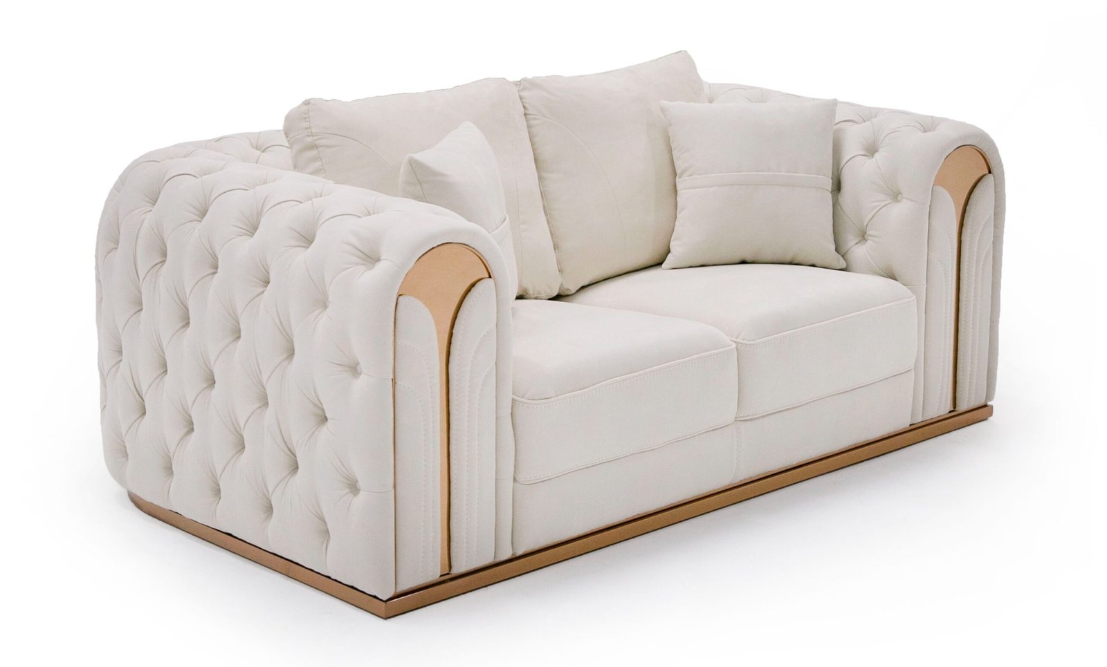 Divani Casa Dosie - Modern Beige Fabric Sofa & Loveseat Set - Image 5