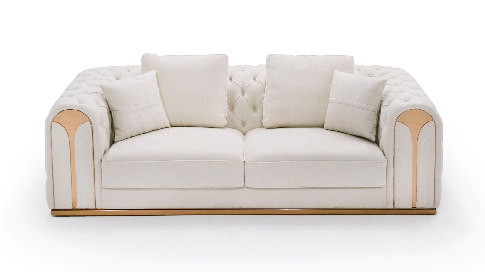 Divani Casa Dosie - Modern Beige Fabric Sofa & Loveseat Set