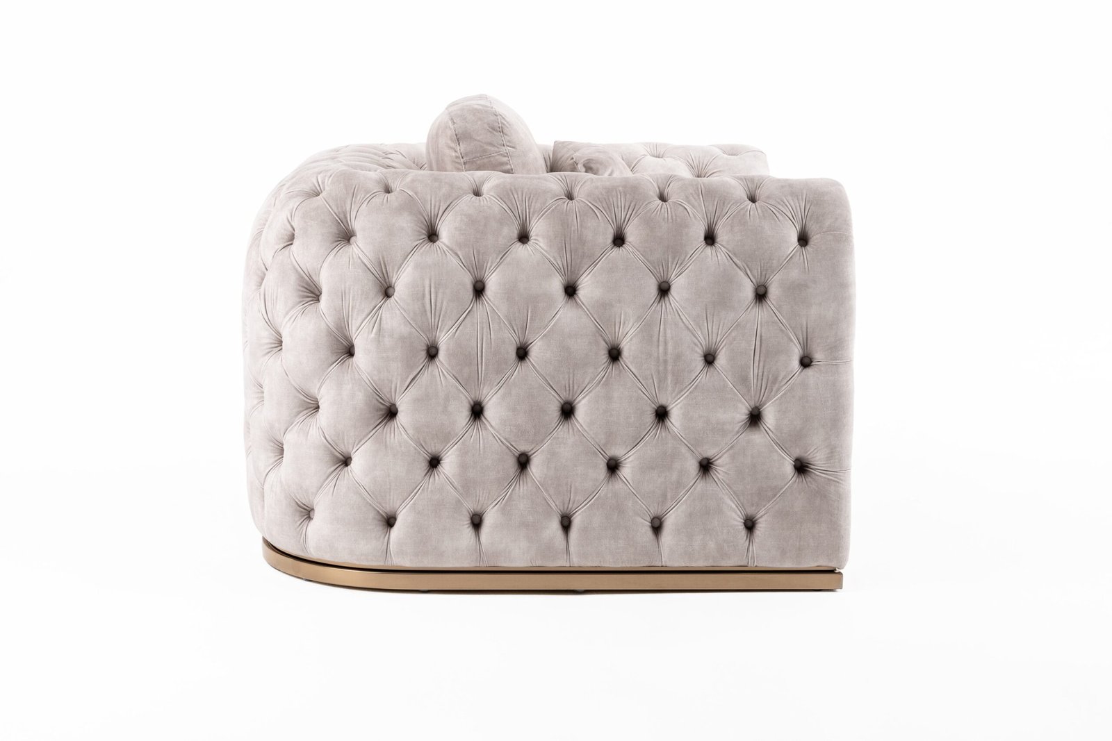Divani Casa Dosie - Transitional Beige Velvet Chair - Image 3