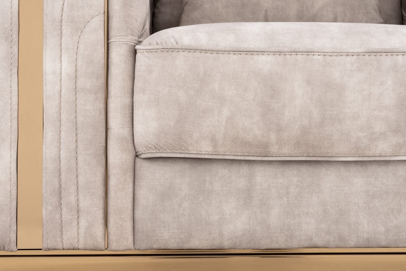 Divani Casa Dosie - Transitional Beige Velvet Chair - Image 5