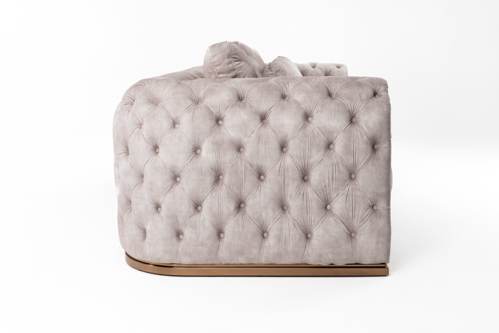 Divani Casa Dosie - Transitional Beige Velvet Sofa - Image 3
