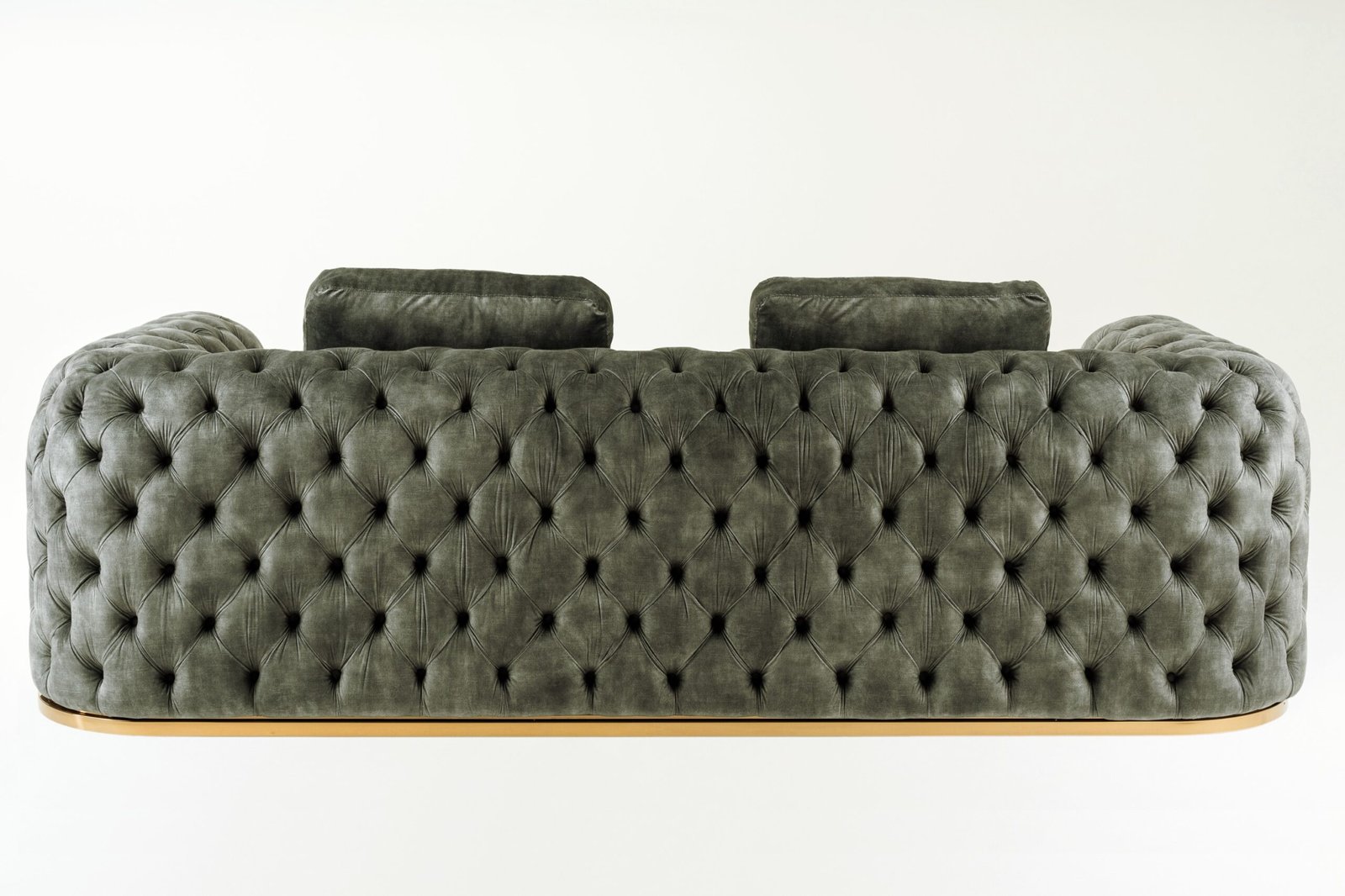 Divani Casa Dosie - Transitional Grey Velvet Sofa - Image 4