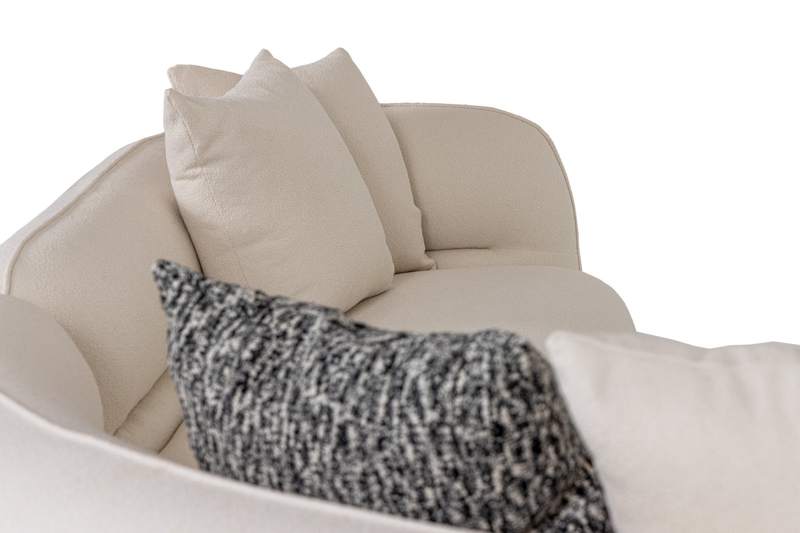 Divani Casa Drayton - Modern Off-White Fabric Sectional Sofa - Image 5