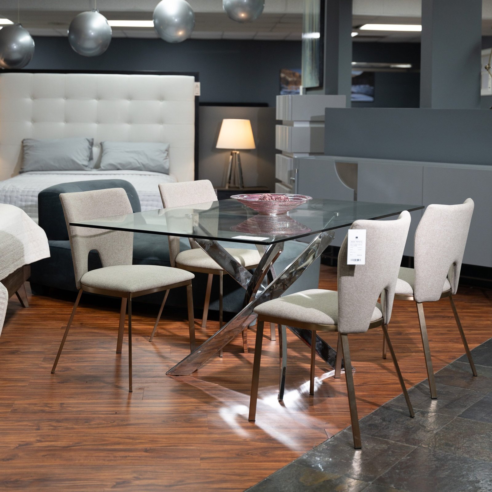 Modrest Pyrite Modern Rectangular Glass Dining Table - Image 5