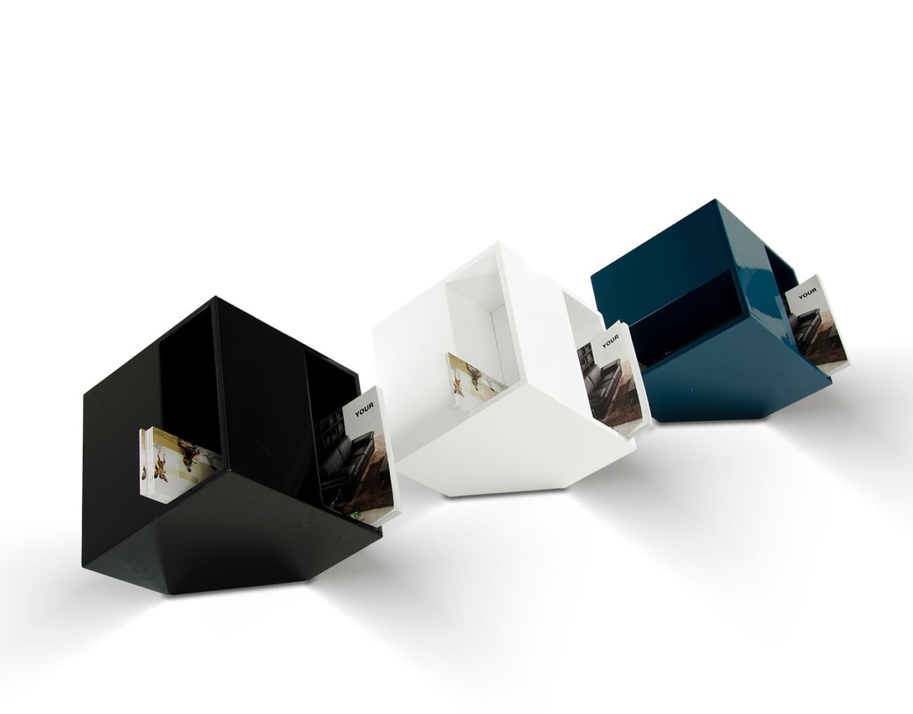 Book Modern Black Magazine Holder End Table - Image 5
