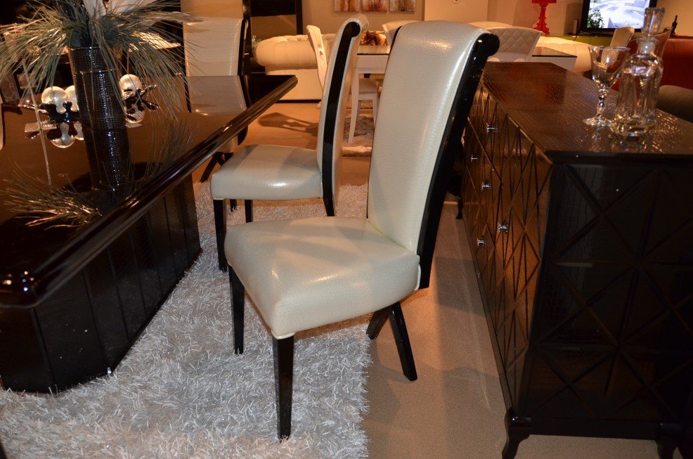 A&X Xena - Transitional X-Leg Dining Side Chair - Image 2