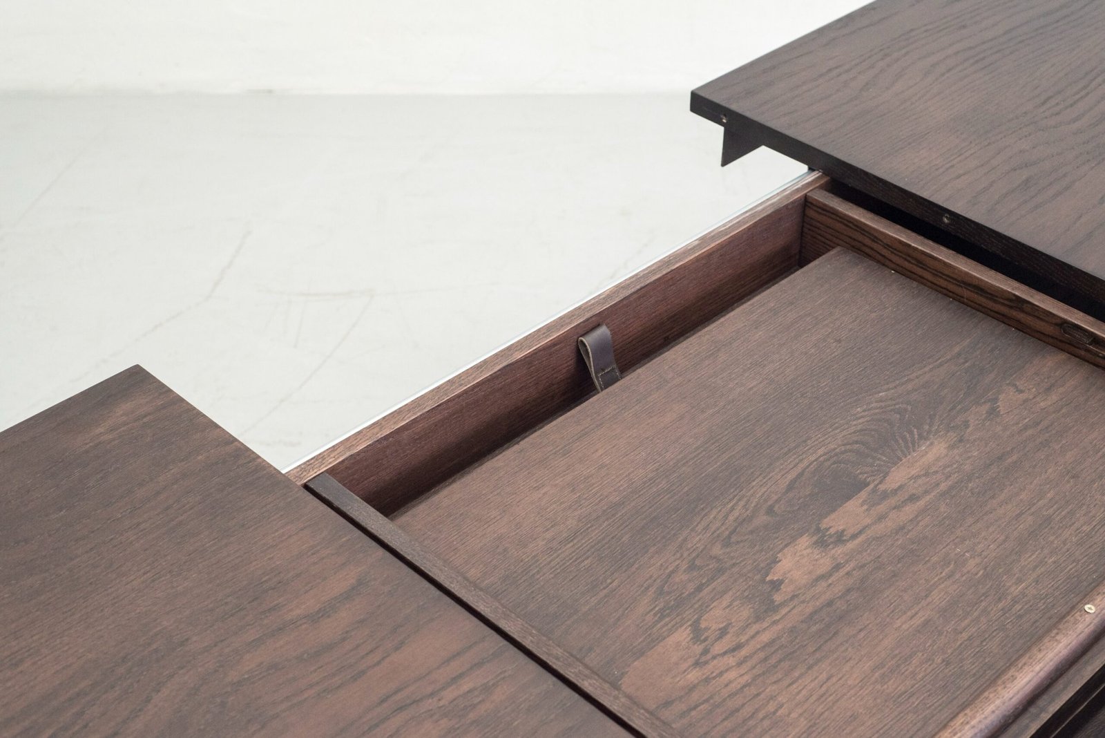 Modrest Milan Modern Brown Oak Dining Table With Extension - Image 5