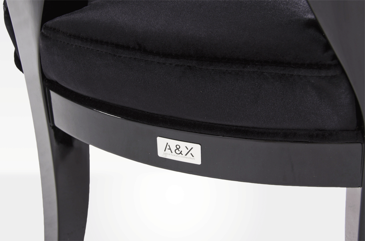 A&X Ambassador Transitional Black Crocodile Lacquer Office Desk - Image 3