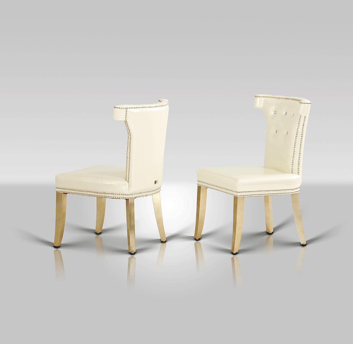 A&X Beatrice White Leather Dining Chair - Image 4