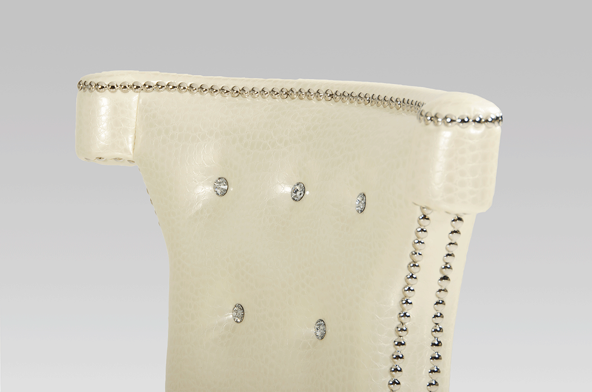 A&X Beatrice White Leather Dining Chair - Image 5