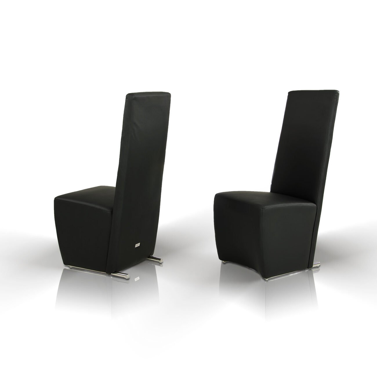 A&X Maud Modern Black Leatherette Dining Chair - Image 4