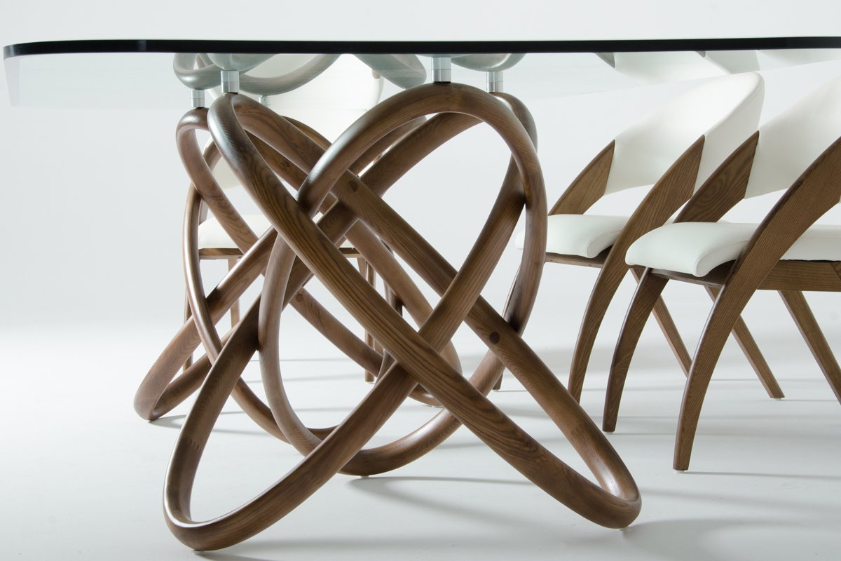 Modrest Mason & Lucas Modern Walnut Dining Set - Image 5
