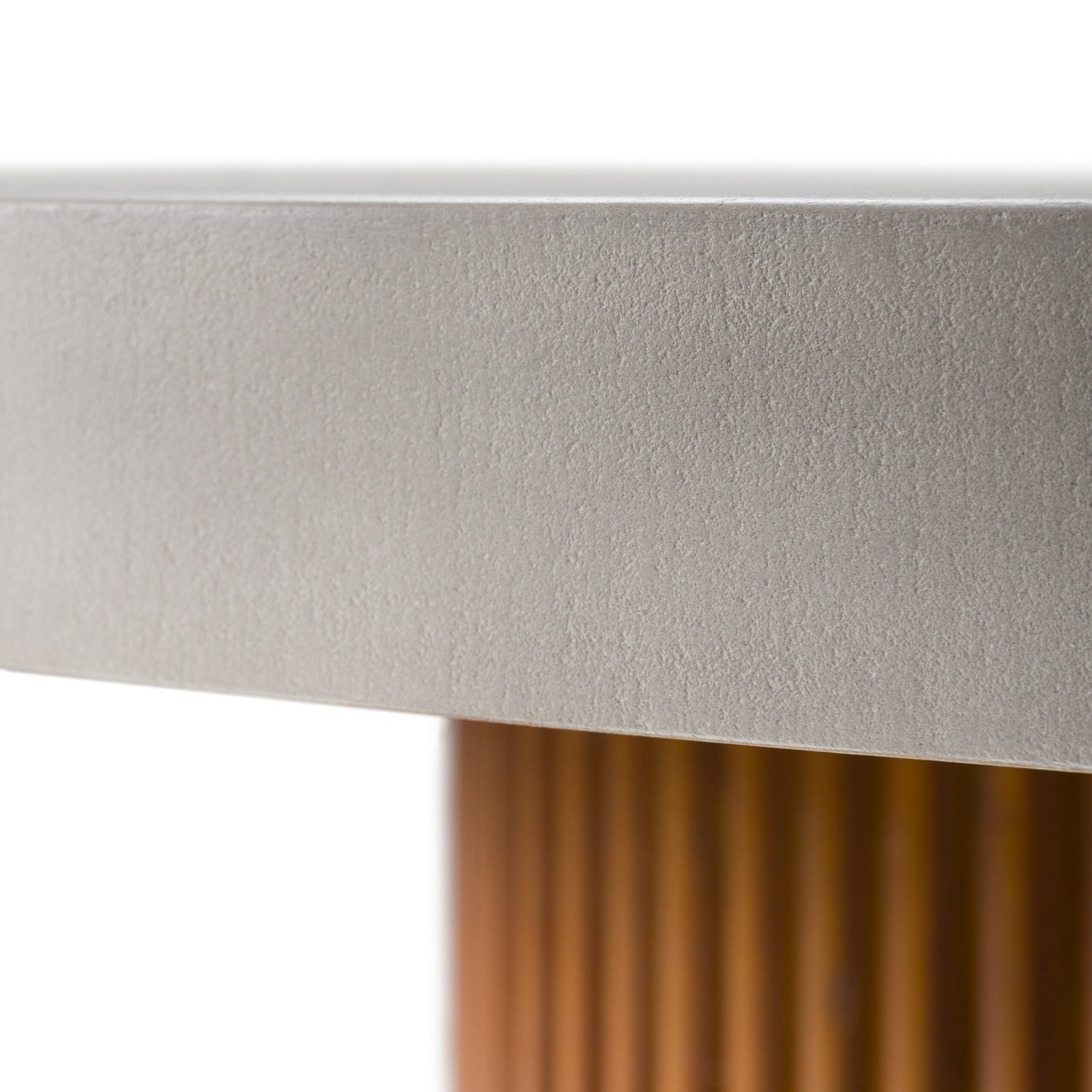 Modrest Duncan - Modern Faux Concrete + Walnut Round Dining Table - Image 4