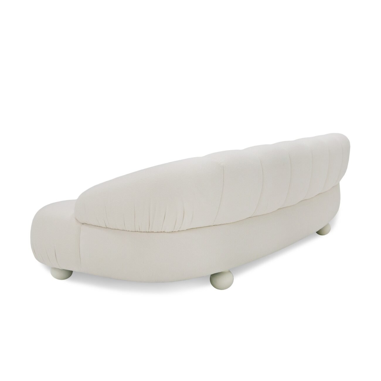 Divani Casa Duran - Contemporary White Fabric 4-Seater Sofa - Image 3