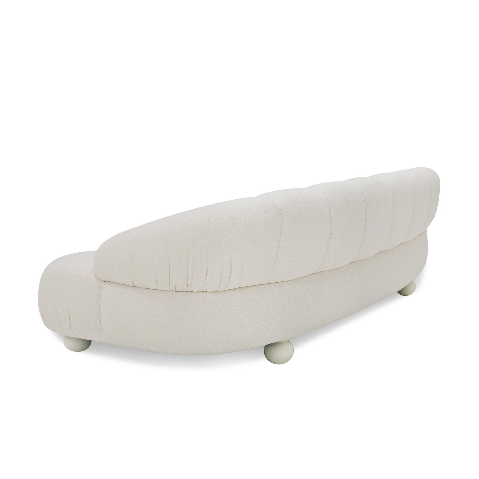 Divani Casa Duran - Contemporary White Fabric 4-Seater Sofa - Image 3