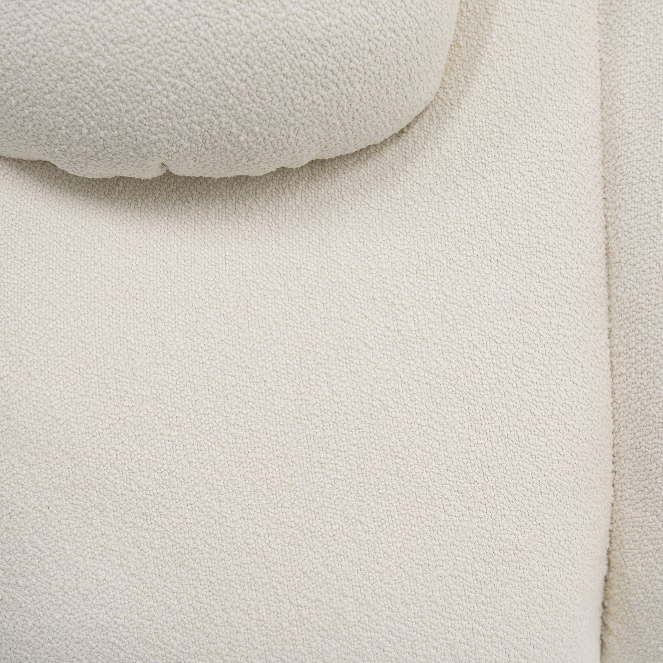 Divani Casa Duran - Contemporary White Fabric 4-Seater Sofa - Image 4