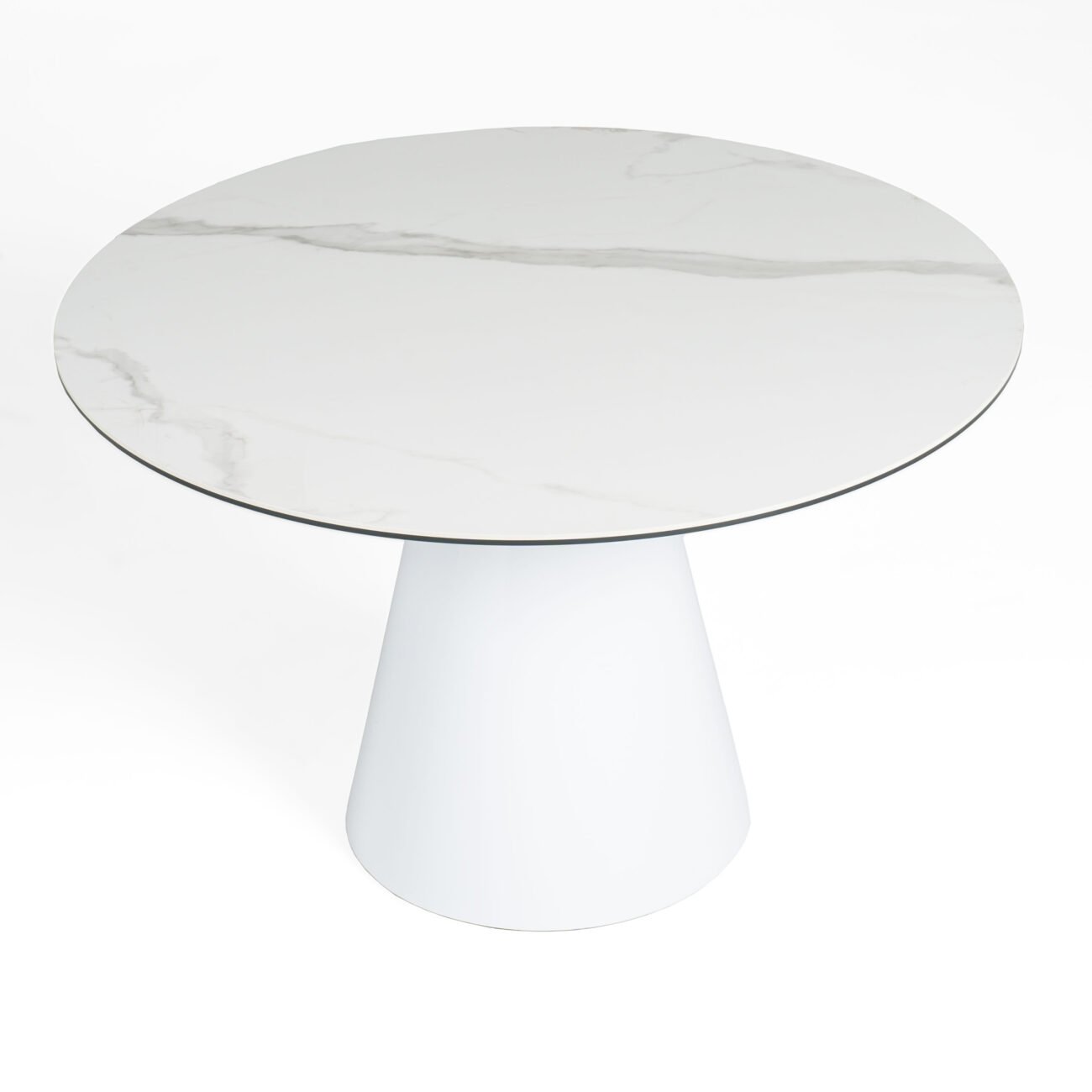 Modrest Edith - Modern Round White Ceramic Dining Table - Image 2