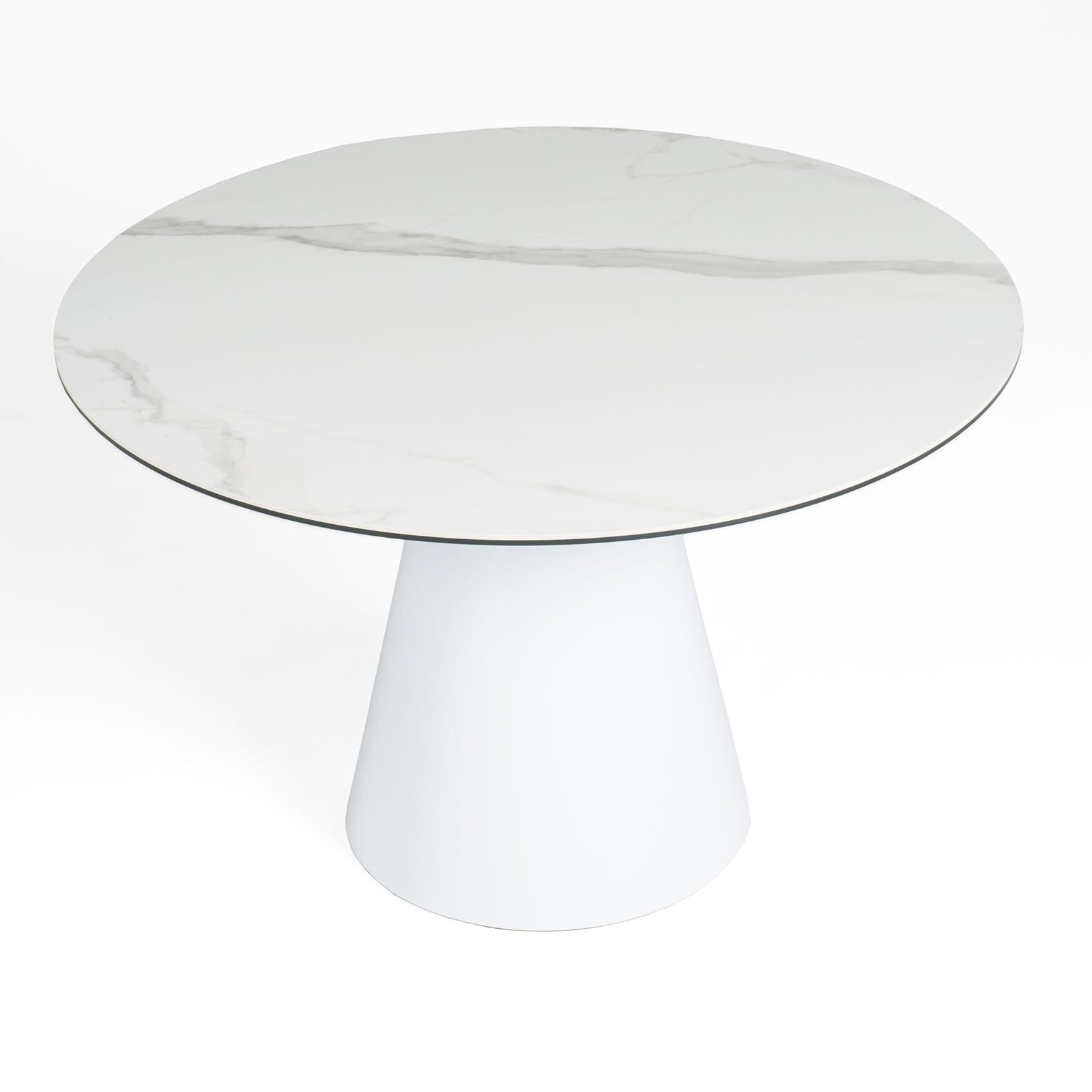 Modrest Edith - Modern Round White Ceramic Dining Table - Image 2