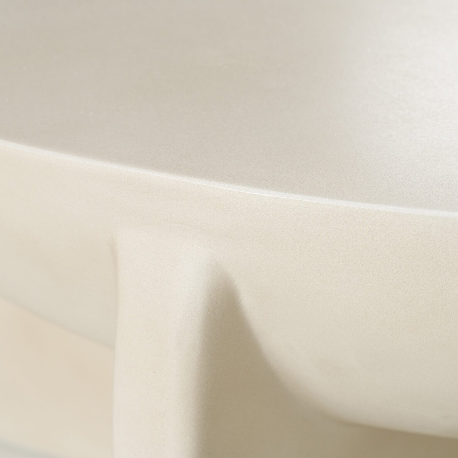 Modrest Elsa - Modern Oyster Concrete Round Coffee Table - Image 3