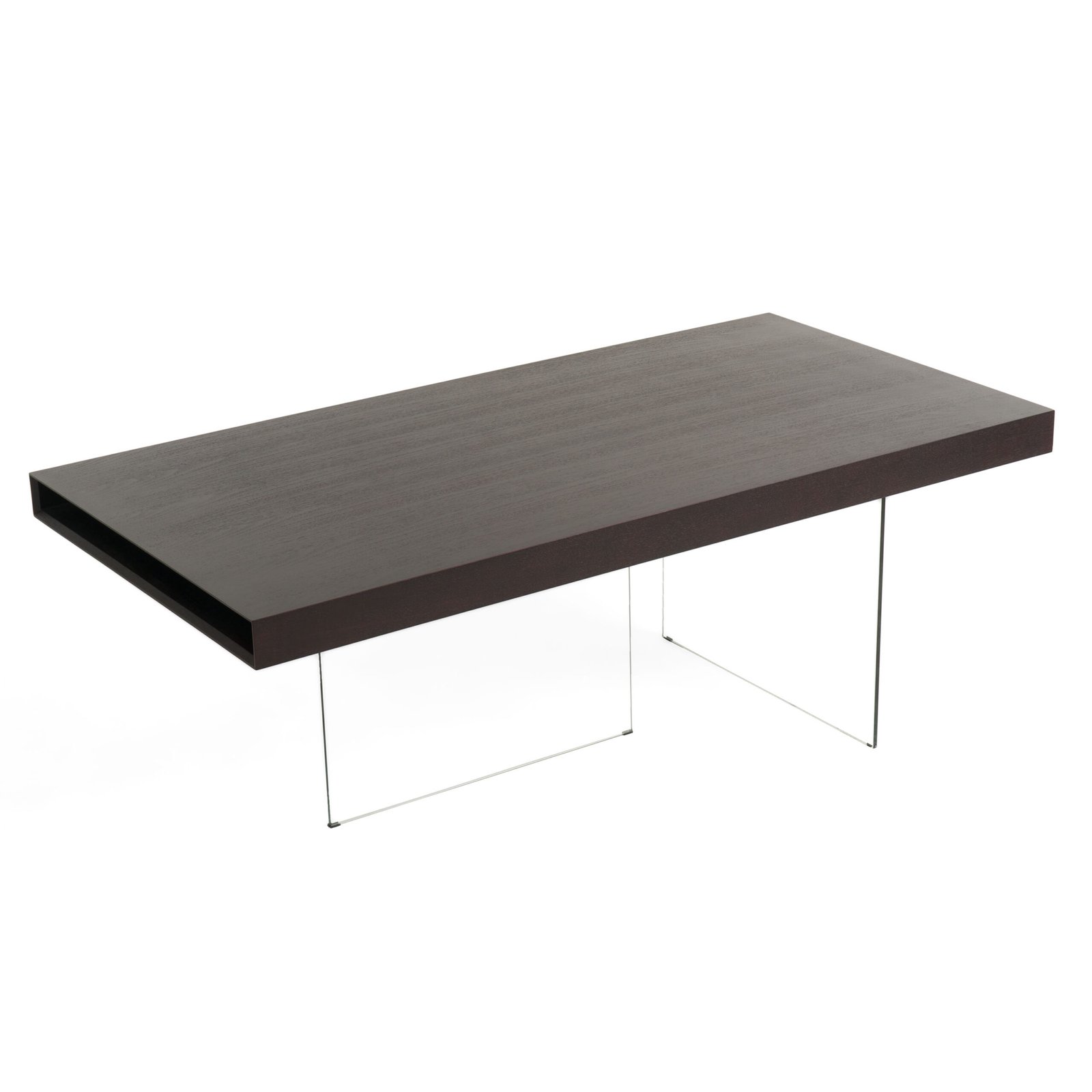 Modrest Encino - Modern Timber Chocolate & Glass Dining Table - Image 3