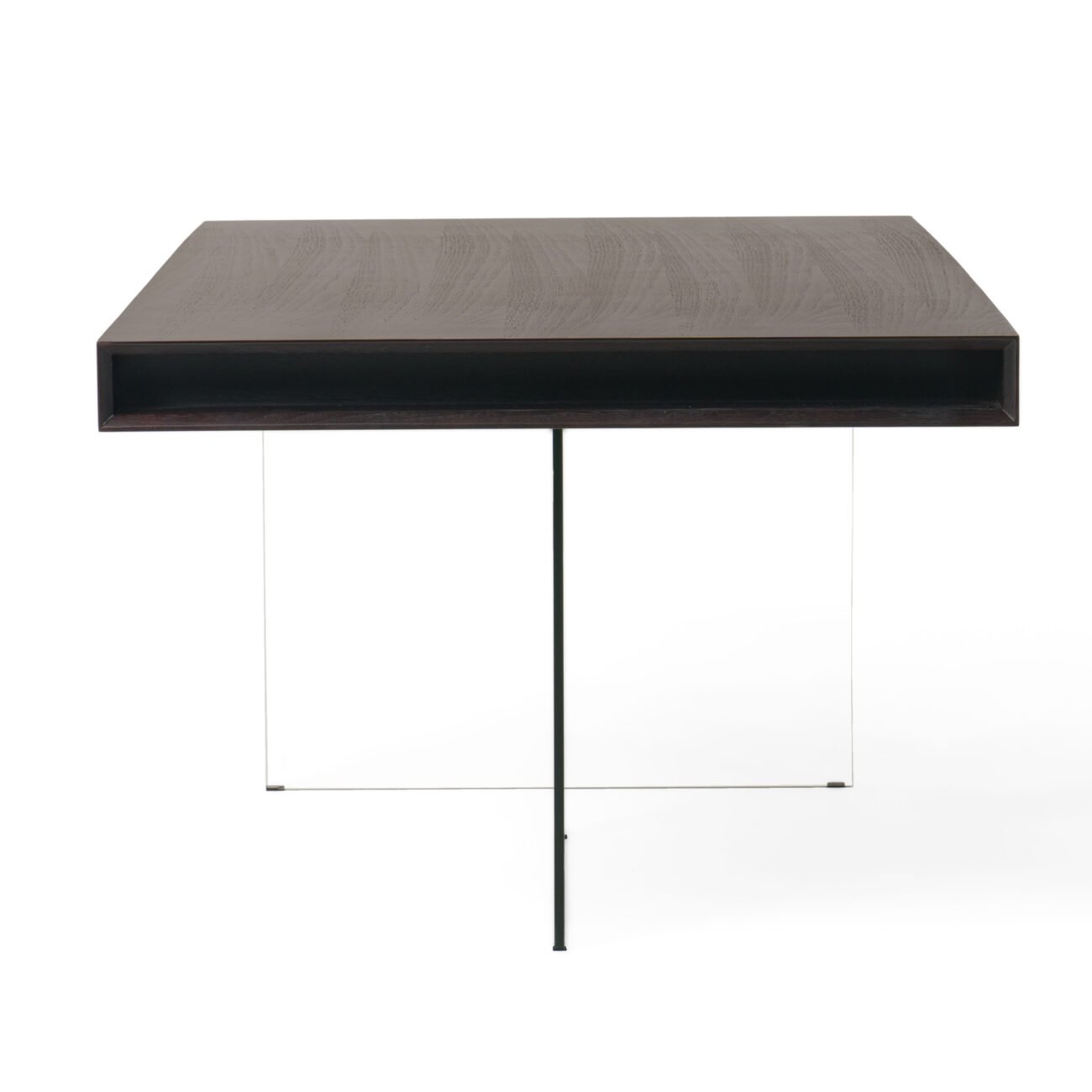 Modrest Encino - Modern Timber Chocolate & Glass Dining Table - Image 4