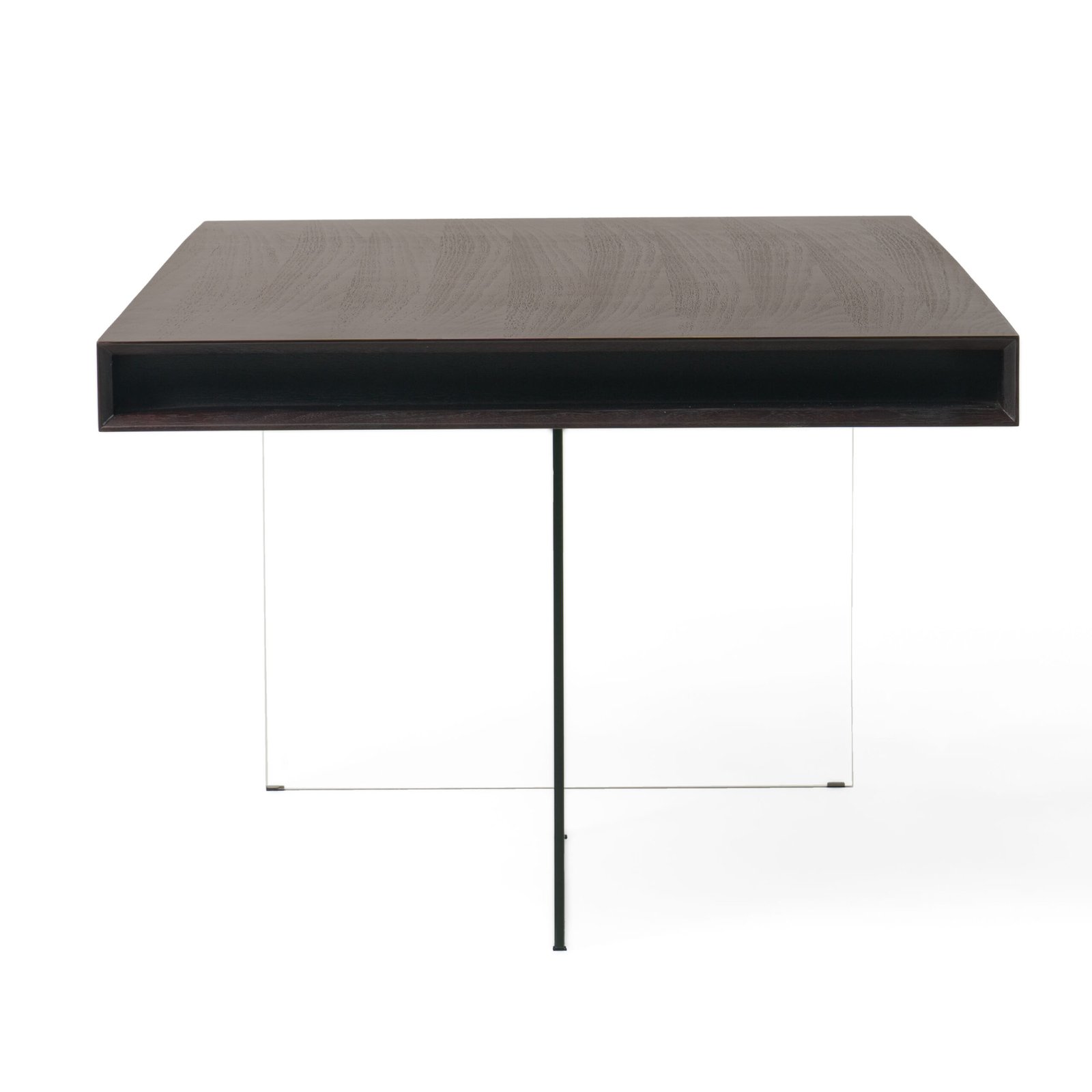 Modrest Encino - Modern Timber Chocolate & Glass Dining Table - Image 4